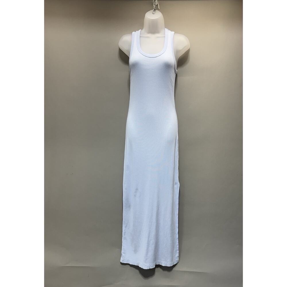 Universal Thread Women’s Medium Blue Ribbed Racerback Maxi Dress Side Slit